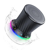 Rotary Bluetooth Shower Speaker with RGB Lights, IPX5 Waterproof Portable Speaker with Suction Cup, Deep Bass Mini Bluetooth 5.3 Speaker with Built-in Mic, 8H Playtime for Bathroom, Pool & Travel