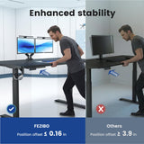 Standing Desk with Integrated Dual-Beam, Cable Management, 3 Memory Height Adjustable Computer Desk for Home Office Workstation