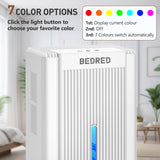 Dehumidifier, 95OZ Dehumidifier for Home 1000 Sq.Ft - Quiet with Auto Shut Off & Relaxing 7 Color Ambient Light,Ideal for Livingroom, Bedroom, Basement(White)