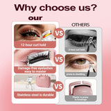 Heated Eyelash Curler Electric Eyelash Curlers 8s Fast Heating Lash Curler Safe Anti-Burn Lash Curler Intelligent Temp Control rizador de pestañas for 24H Long Lasting Curls (White)