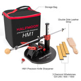 Professional Precision Adjust Knife Sharpener Set with 3 Grit Abrasive Stones (240/600/1000) - Ideal for Folding, Kitchen, Hunting & Pocket Knives