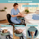 Veuverig Massage Headrest for Bed,Adjustable Face Down Pillow After Eye Surgery Vitrectomy,Massage Head Rest for Bed At Home Mattress,Portable Massage Pillow Face Cradle (Black,6-17IN)