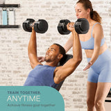 LifePro Adjustable Dumbbell Set – 5-25 lb Dumbbells Set of 2, Quick Change Rotating Hand Weights for Women//Men at Home Gym Weight System - 5-25 Pound, Ideal for Home Strength Training