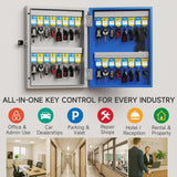 DiDiHere 32 Key Lock Box Wall Mount, Smart Key Organier Cabinet with Code