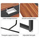 8FT Conference Table,94.4 L x 47.2 W x30.7 H Meeting Seminar Table with Grommet