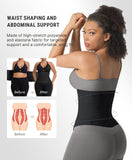 FeelinGirl Waist Trimmer Belt Body Shaper Adjustable Corset for Tummy Slim Waist Cincher Hook Loop Closure Black 3XL