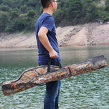 Sougayilang Folding Fishing Rod Case Organizer Pole Storage Bag Rod Reel Tackle Carrier Fishing Rod Bag Fishing Case (Gray-130cm/51.2in