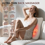 pryfey Back Massager, Rolling Up and Down Back Massager with Heat, Back Massage 4D Kneading for Pain Relief Deep Tissue, Ultrathin Shoulder Massager Mother's Day Gift for Women Men Parents, Khaki