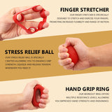 11PCS Grip Strength Trainer Kits, Hand Gripper Strengthener, Forearm Strengthener, Finger Strengthener, Finger Exerciser, Hand Exerciser, Stress Relief Ball, Grip Ring, for Muscle Building, Recover Hand Injury Navona