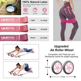 LALAHIGH Home Workout Equipment for Women, Multifunction Push Up Board, Portable Home Gym System with Resistance Bands,Ab Roller Wheel, and 20 Gym Accessories, Professional Strength Training Exercise LALAHIGH