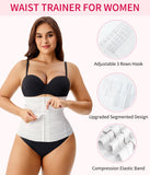Gotoly Waist Trainer for Women Corset Shapewear Tummy Control Faja Body Shaper Postpartum Segmented Waist Cincher(White,Small)