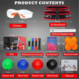 Soul Shift Boxing Reflex Ball with 2 Adjustable Headbands - MMA, Boxing Gear & Training Equipment at Home, | Hand Eye Coordination, Free Reaction Ball & Glasses Soul Shift