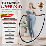 HPYGN Weighted Jump Rope, Heavy Jump Rope for Fitness, 5LB Weighted Adult Skipping Rope for Men&Women, Jumprope for Working Out to Improve Stamina, Strength training, Workout Equipment for Home Gym