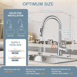 TOYWIA Touchless Kitchen Faucets with Pull Down Sprayer and Soap Dispenser, Brushed Nickel Smart Motion Sensor Stainless Steel Sink Faucet, 1 or 3 Hole Deck Plate Mount for RV, Bar, Outdoor