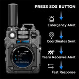 OMIZN M10 4G POC Walkie Talkie with SIM Card Included, Nationwide Push to Talk Radio with AES256 Encryption, AI Noise Reduction, SOS Alert for Business, Security & Warehouse Communication, 4 Pack