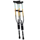 York Nordic - Spring Cushion Crutches Perfect for Sports Injuries and Travel - Heights 4'7" to 6'6" - Adjust Down to 22" for Travel