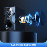 Surround Sound Speakers Home Theater Systems - 700 Watts Peak Power 5.1/2.1Wired Stereo Speaker System Bobtot