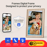 Frameo 10.1 Inch WiFi Digital Picture Frame, 1280x800 HD IPS Touch Screen Photo Frame Electronic, 32GB Storage, Auto-Rotate, Wall Mounted, Share Photos/Videos Instantly from Anywhere - White
