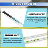 MAZEL 12 Pieces Men's Complete Golf Clubs Set or Individual Golf Clubs - Titanium Driver (Complete Golf Set, Light Blue)