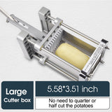 French Fry Cutter, Sopito Professional Potato Cutter Stainless Steel with 1/2-Inch and 1/4-Inch Blade Great for Potatoes Carrots Cucumbers