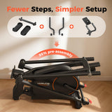 YOSUDA Foldable Elliptical Exercise Machine for Home,15IN Stride Compact Folding Elliptical Training Machine Only 2 sq ft for Small Spaces, Elliptical Cross Trainer with 16 Magnetic Resistance Levels