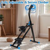 Stair Stepper for Home - Vertical Climber Workout Machine with Stable Frame, Adjustable Handlebar for Full-Body Exercise (Blue)