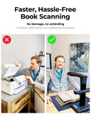 Portable Scanner, Professional Book Scanner, 38MP Document Camera, Laser Curve-Flatten, USB High Speed, 180+ Language