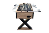 Hathaway Fullerton 48-in Foosball Table, Arcade Table Soccer for Game Rooms, Includes (2) 36-mm ABS Foosballs, Driftwood (BG50330)
