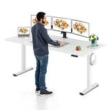 Electric Standing Desk, 79 x 32'' Height Adjustable Sit Stand Desk with Large Splice Board Desktop
