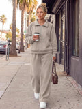 Trendy Queen Women Sweatsuits Casual Fall 2 Piece Matching Sweat Sets 2026