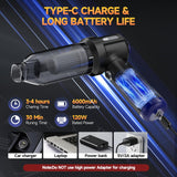 Vostuve Car Vacuum Portable Cordless High Power Small Handheld Vacuum Cleaner 4-in-1 Compressed Air Duster & Air Blower & Pump Hand Held Mini Vacuum for Christmas Cars,Office,Home Cleaning