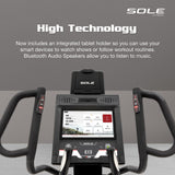 Elliptical Exercise Machine by Sole Fitness, Home Workout Equipment for Cardio, Running, and Walking, 13.3" Touch Screen, 20" Stride Length, Bluetooth, and Heart Rate Monitoring (Sole E98)