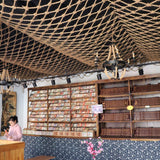 Sturdy Decorative Fishing Net - Kid's Protective Hemp Rope Net for Outdoor Use - 2x9m (6.6x29.5ft) - Ideal for Stairs, Home Decor, and Parties