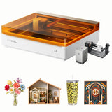 xTool M2 20W Color Craft Laser Engraver, with Dual Cameras, CMYK Inkjet Printer, RA3 Lite Rotray, Class 1 Enclosed Safe Laser Engraving Machine for Wood, Leather, Felt, Fabric, Paper, DIY Crafts
