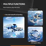 Xelabrion Remote Control Airplane Car Toys for Kids Ages 4-6-8-10-12, 2-in-1 Foam RC Plane Car Jet Mini Drone, Racing Car Stunt Plane Toys for Kids Boys Beginners 4 5 6 7 8 9 Year Indoor Outdoor Play