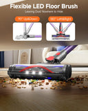 FEPPO Cordless Vacuum Cleaner, Powerful Vacuum Cleaners for Home with 70Mins Runtime, Touch Screen, Self-Standing, Anti-Tangle Stick Vacuum Cordless, Wireless Vacuum for Hardwood Floor/Carpet/Pet Hair
