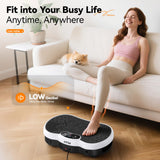 HTM Vibration Plate Exercise Machine - 300 lbs Weight Capacity, 120 Speed Levels, 9 Workout Modes for Home Fitness, Muscle Toning & Weight Loss