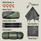 ShinHye Backpacking Tent for Camping, 1/2 Person Ultralight Backpacking Tent Easy Setup Tents Waterproof Lightweight Hiking Tents for Backpacking (Tent-1 Person) ShinHye