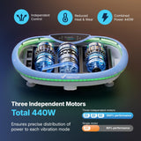 MERACH Vibration Plate Exercise Machine, 4D Whole Body Workout Vibrating Platform for Lymphatic Drainage Weight Loss Muscle Activation, Home Fitness Equipment with Bluetooth Light Pull Cord