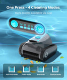 C1 Robotic Pool Cleaner with 180 Mins, Pool Vacuum for Inground Ground Pools up to 1615 sq.ft, Smart Routing, Wall Climbing, Dual Filtration, with APP, Multi-Mode Cleaning (Carbon Gray)
