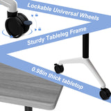 Modern Conference Table with Wheel,Modular Wooden Folding Conference Room Tables for 1-30 Person,Flip Top Meeting Training Table,for Office Seminar Dynamic Commercial Event Classroom(4,Grey,47.2in)