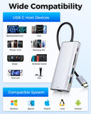 USB C Laptop Docking Station Dual HDMI Monitor 10in1 Dongle Type-C Hub Dock