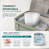 Prism Smile Ultrasonic Retainer Cleaner Machine, 42kHz Portable Dental Cleaning Pod for Retainers, Aligners, Night Guards, Mouth Guards and Dentures, 200ml One-Touch Dental Appliance Cleaner