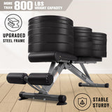 RitFit Adjustable/Foldable Utility Weight Bench for Home Gym, Weightlifting and Strength Training - Bonus Workout Poster with 35 Total Body Exercises