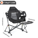 CDEN Heated Hammock Chair with Footrest, Heated Camping Chair with Battery, Swinging Chair, Heavy Duty, with Stand, Cup Holder, Side Bag, Power Bank Included, for Patio, Camping, Backyard (2 Pack)