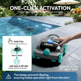 Pool Vacuum,UBoter E10 Cordless Robotic Pool Cleaner, Dual-Layer Filtration,Powerful Obstacle Crossing, Enhanced Edge & Corner Cleaning,120-Min for Above-Ground & Flat-Bottom Pools to 860 Sq.Ft