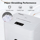 Low Noise 42dB Paper Shredder for Home, 15-Sheet Cross Cut, 30-min Runtime, CD/Credit Card Office Shredder