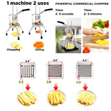 Upgrade Fruit Vegetable Cutter Stainless Vegetable Chopper, French Fry Cutter, Stainless Onion Dicer for Tomato Peppers Mushroom with 3 Replacement Blade Havulhua