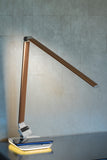 Zen Lumen Desk Lamp with RGB Accent Light Wireless Charger USB Port Dimmable Light Controls (Gold)