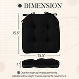 Basic Beyond Chair Cushions for Dining Chairs 6 Pack, Chair Cushion with Ties and Non Slip Backing